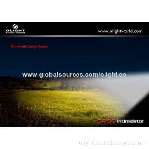 SR96 Rechargeable Flashlight with Maximum Output of 4,800lm and Aluminum Body